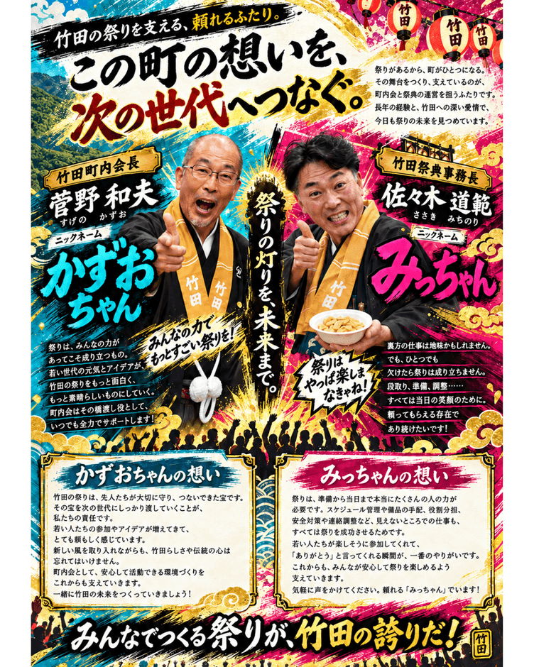Web版『若連RPG』・町内会長・事務係長紹介