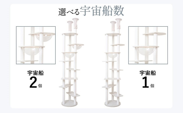 宇宙船2個タイプ／1個タイプ