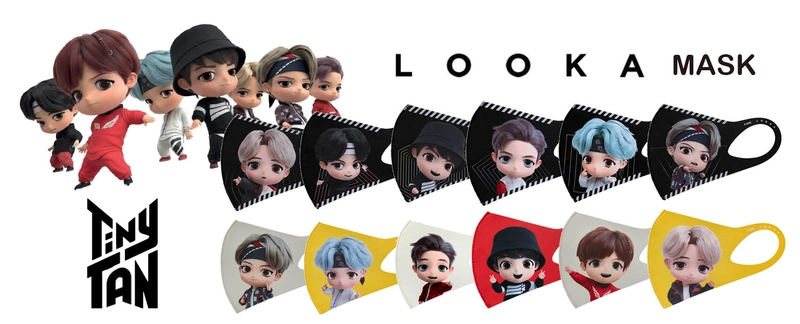 BTSキャラクター「TinyTAN」×LOOKA MASK　全31種類が 日本初上陸！2021年6月11日より販売・発送を開始！