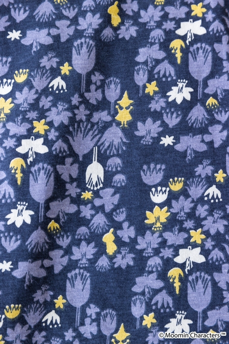 「ムーミン」リトルミイ&スナフキンOCフラワープリントシリーズテキスタイル