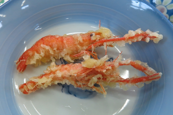 手長エビの天ぷら(調理の一例)