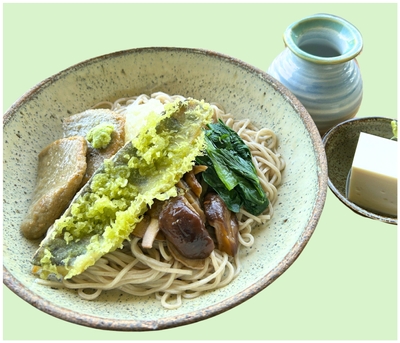 あまごの茶天ぷら蕎麦　