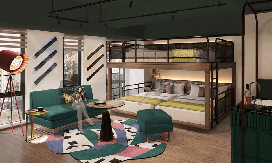 客室 2 Double and 1 Queen (Loft) Deluxe イメージ