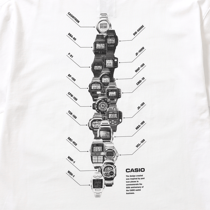 CASIO WATCH 16MODELs T-SHIRT 背面
