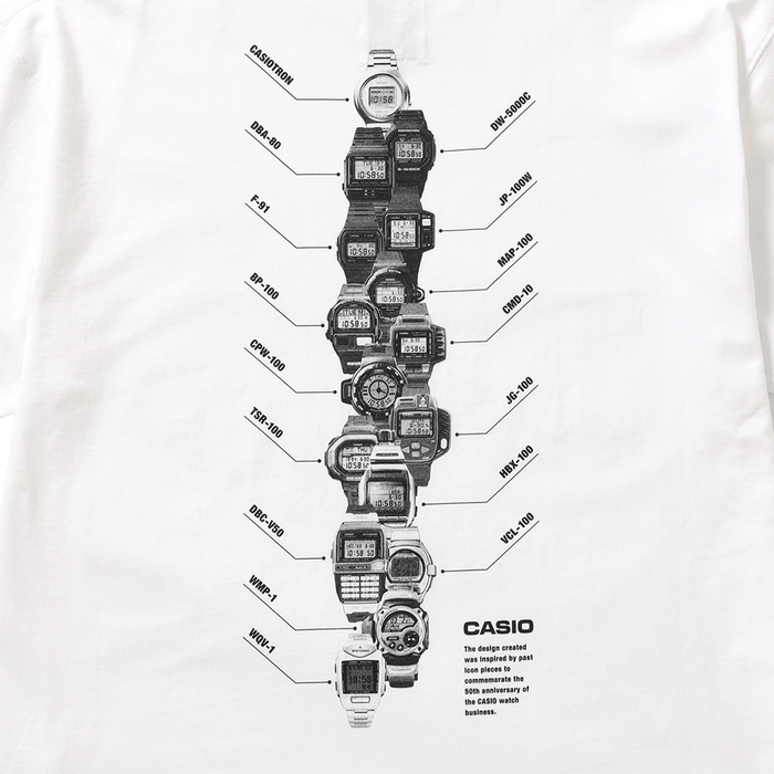 CASIO WATCH 16MODELs T-SHIRT　背面