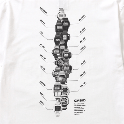 CASIO WATCH 16MODELs T-SHIRT 背面