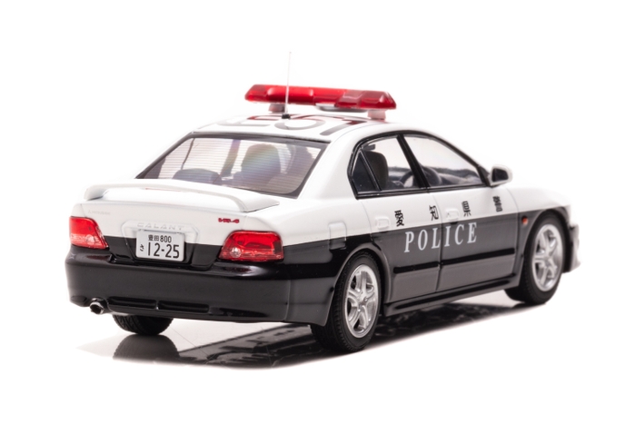 右後：1/43 三菱 ギャラン VR-4 (EC5A) 2007 愛知県警察所轄署交通課車両 (足51)