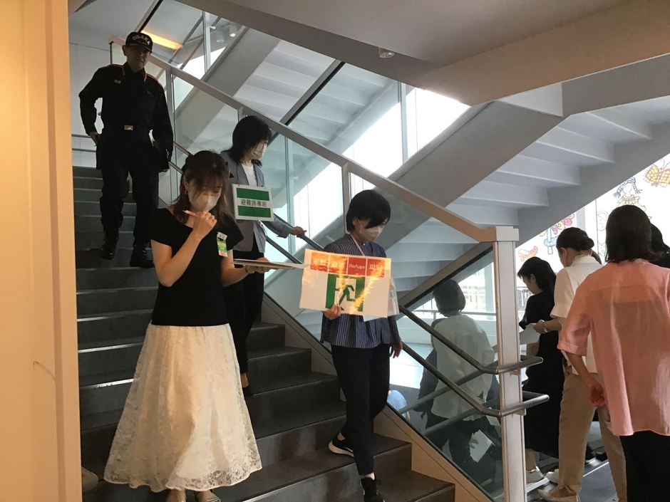 昨年の避難訓練の様子