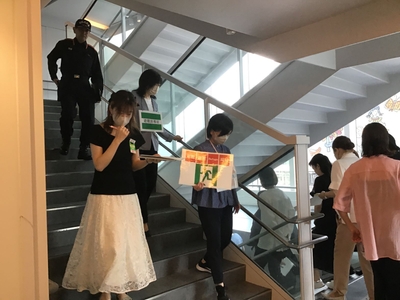 昨年の避難訓練の様子