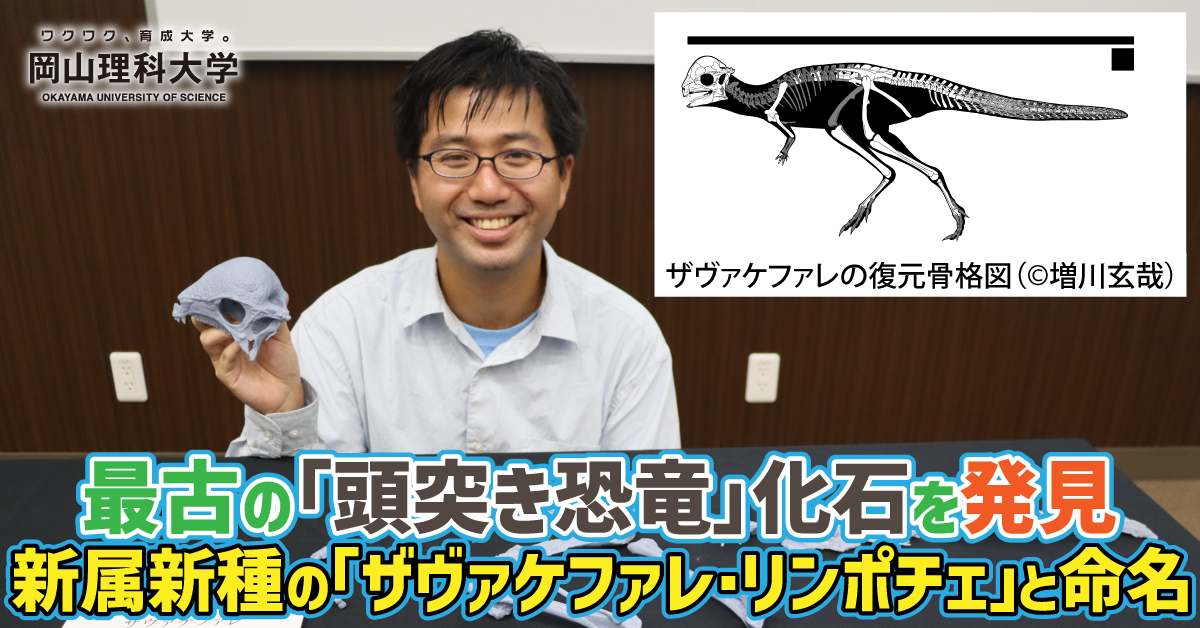 【岡山理科大学】最古の「頭突き恐竜」化石を発見、新属新種の「ザヴァケファレ・リンポチェ」と命名