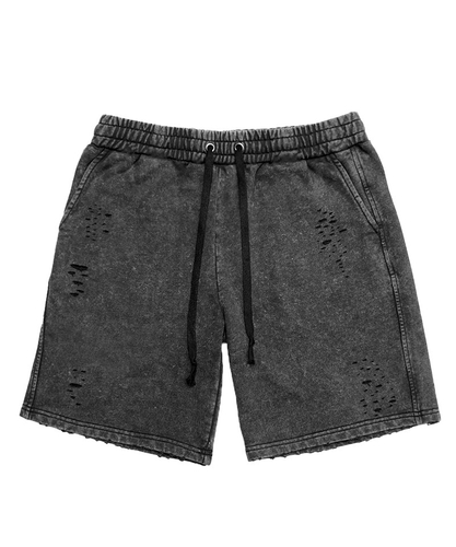 【BlackLetter】Dirty Embroidery Sweat Shorts(ブラック)