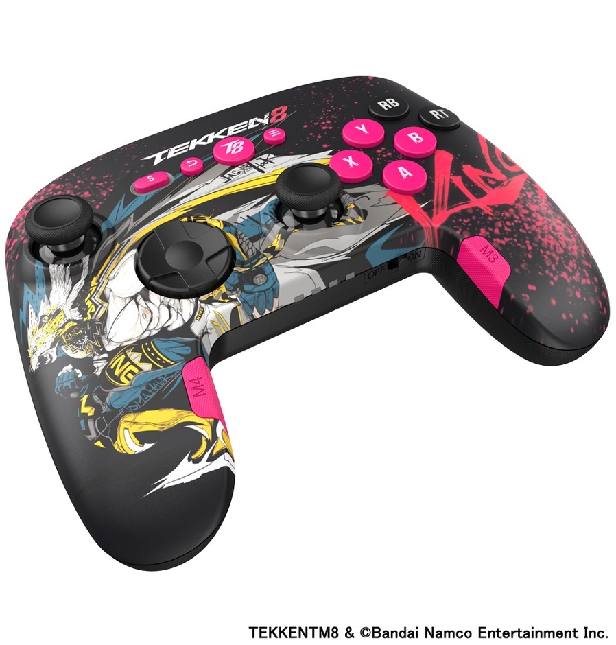 左右のグリップ内側に拡張ボタンを配置