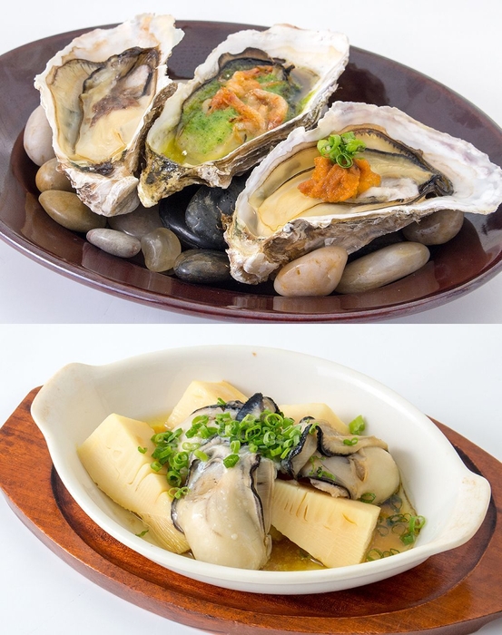 グリルオイスター3種と牡蠣とたけのこのオーブン焼き(イメージ)