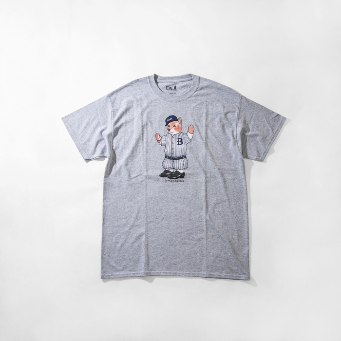 BASEBALL Dog Tee gray