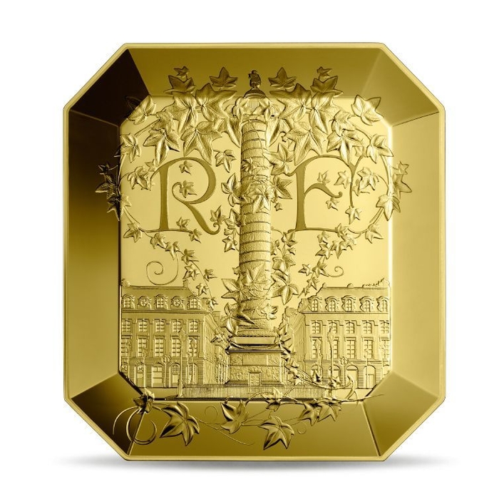 5000ユーロ金貨 1キロ 裏面