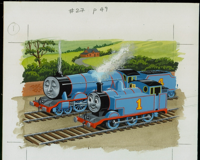 27巻「ほんとうにやくにたつ機関車」より 表紙原画/クライヴ・スポング