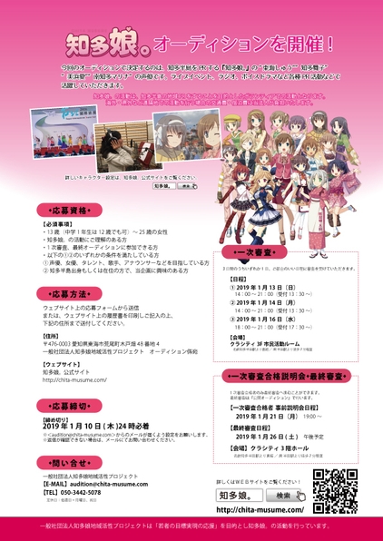 オーディションチラシ裏面