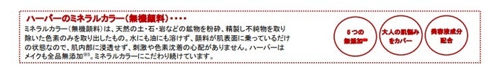 ハーバーのミネラルカラー(無機顔料)とは