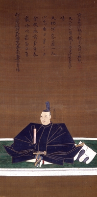 重要文化財　織田信長像　古溪宗陳賛　天正11年(1583)賛　絹本着色　池長孟コレクション