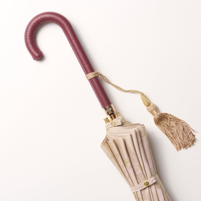 ボルドー×レディース雨傘「ロザーノ-シャンパンゴールド」