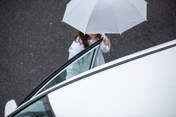 雨の乗り降りも濡れずに簡単