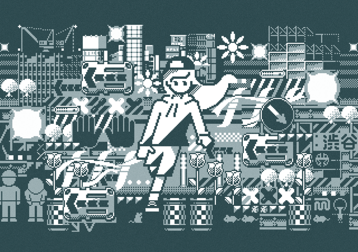 生まれ変わる町/Pixelart by m7kenji