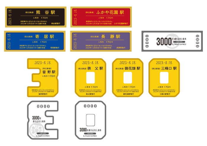 SLパレオエクスプレス3000回運行記念入場券 入場券イメージ