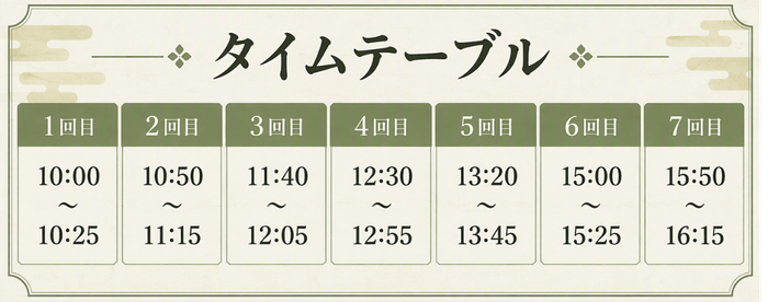 タイムテーブル