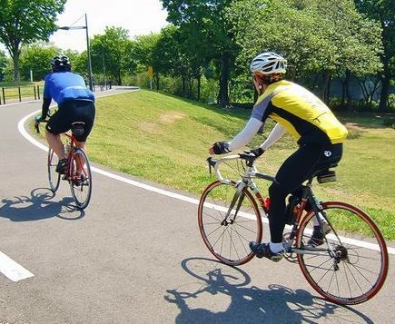 サイクリングで