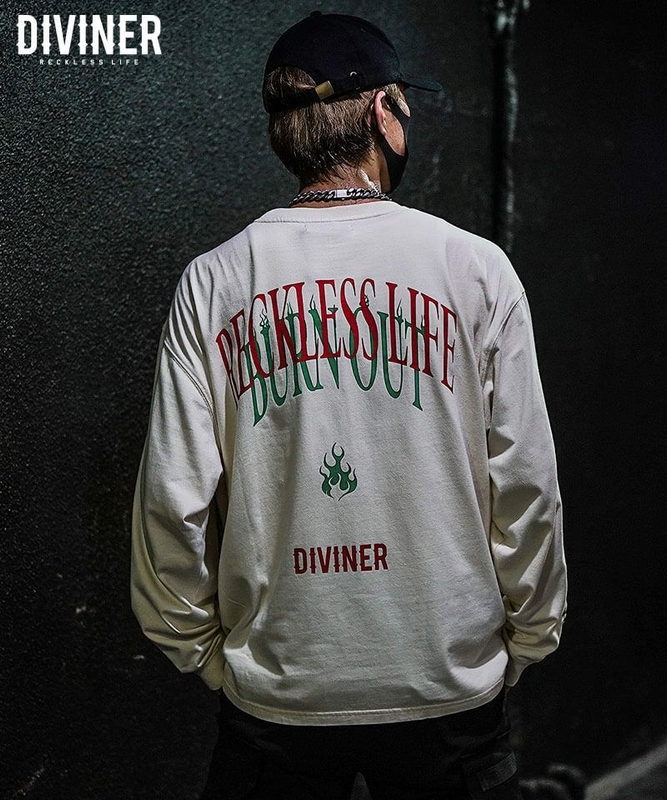 Burn Out L/TEE (オフホワイト)