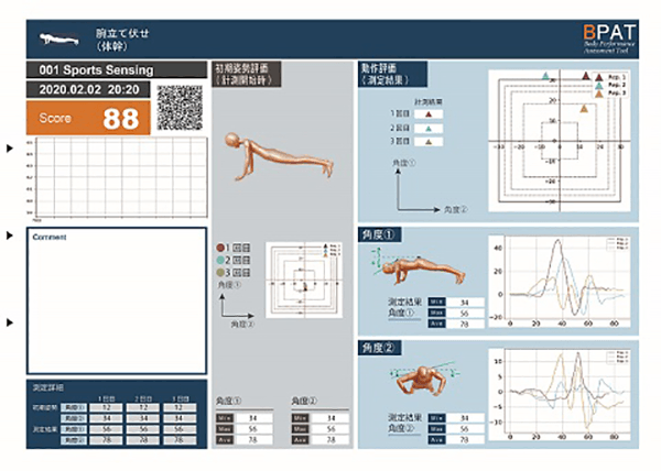 BPAT COREレポート画面