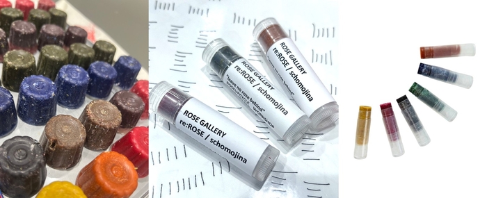 フラワーロスのバラやプリザーブドローズのロスからできたクレヨン