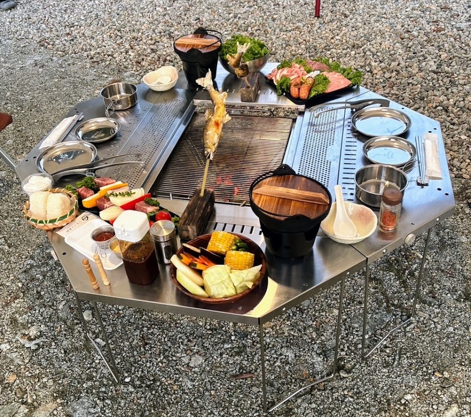 秋のバーベキューは鮎の塩焼きをお届け