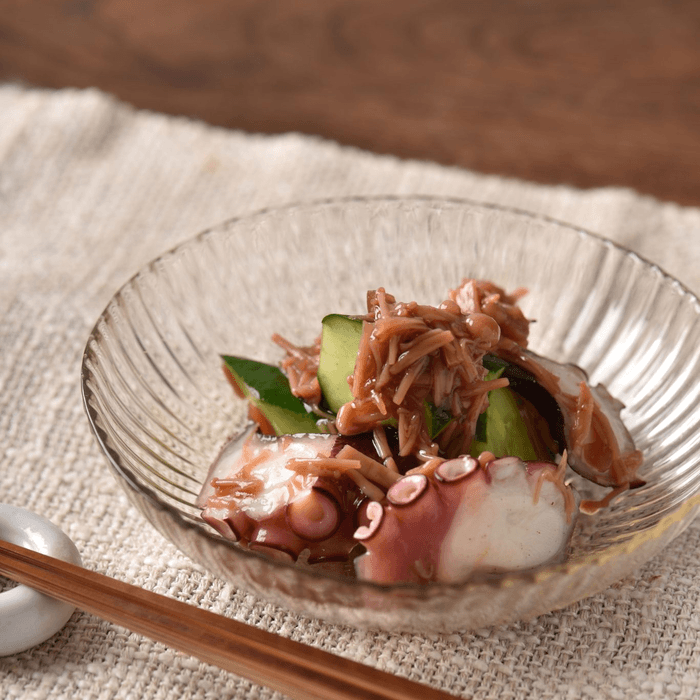 「梅なめ茸」を使った和え物