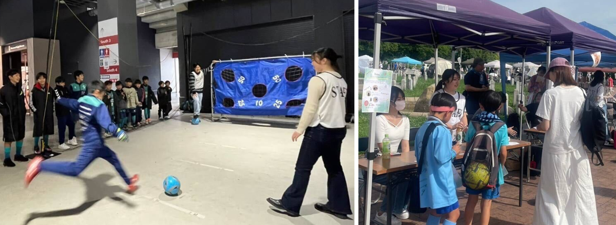 JリーグFC大阪の試合で観客動員数平均5,000人をめざす! 経営学部古殿ゼミが共同研究を行う企業等によるマーケットを試合会場で開催