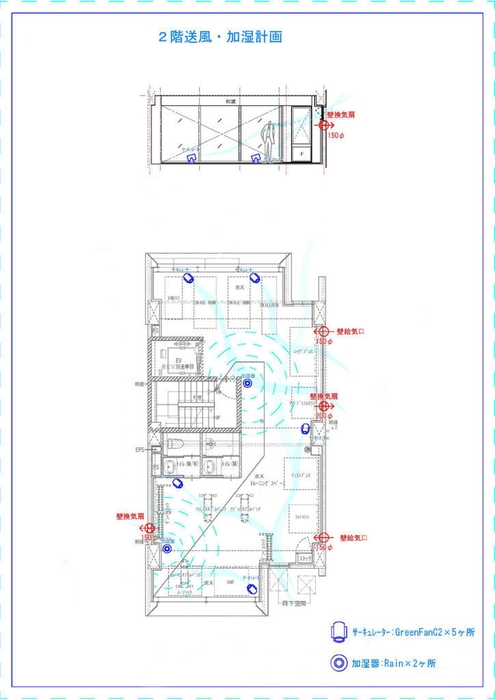 見取り図(ウィルス対策空気循環図)