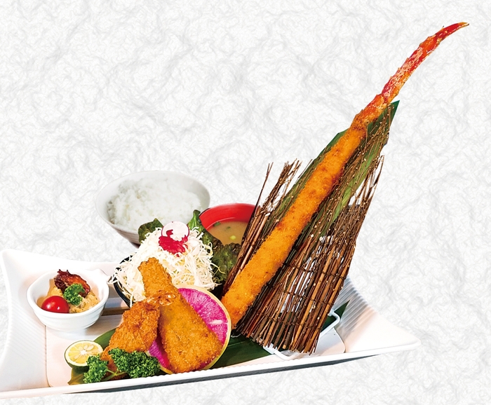 「蟹のつめ」の「日本一!特大本たらば蟹フライ御膳」2,800円