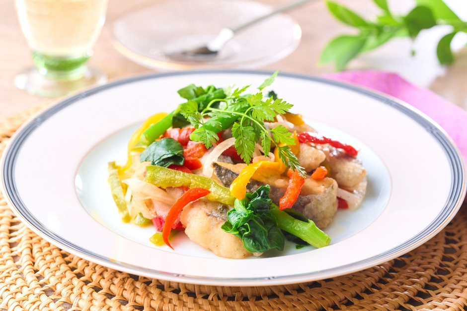 鰆と春野菜のマリネ