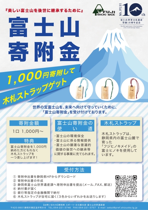 富士山寄付金チラシ