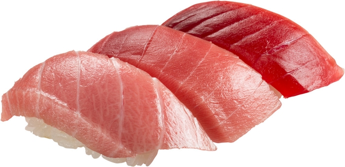 天然インド鮪3貫盛り(大とろ・中とろ・赤身)