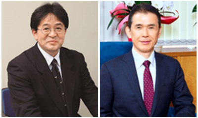 （左）理工学部　理学科　化学コース　教授　山口　仁宏　（右）医学部　医学科　教授　伊木　雅之