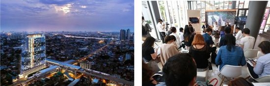 【左】※イメージパース 【右】※メディア向けプロジェクト発表会の様子