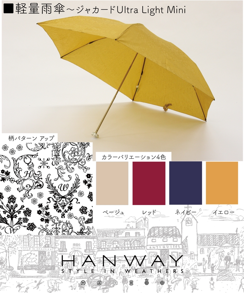 軽量雨傘なのでバックに入れて持ち運びに便利