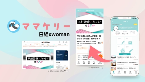 妊活・妊娠・育児アプリ「ママケリー」×「日経xwoman」　 記事連携を開始