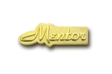 ◆PINS FACTORY（ピンズファクトリー）◆　ピンズ実例No.291有限会社ヒューマンスキルプラネット　様　「Mentor章」★「次世代型リーダー育成塾」卒業生への記念品