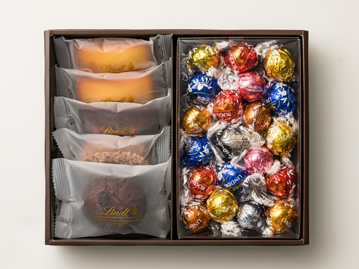 焼き菓子ギフトボックス 焼き菓子5個/リンドール20個