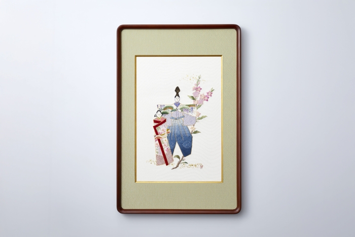 <江戸刺繍> 刺繍額「ひな」 275,000円(現品限り)