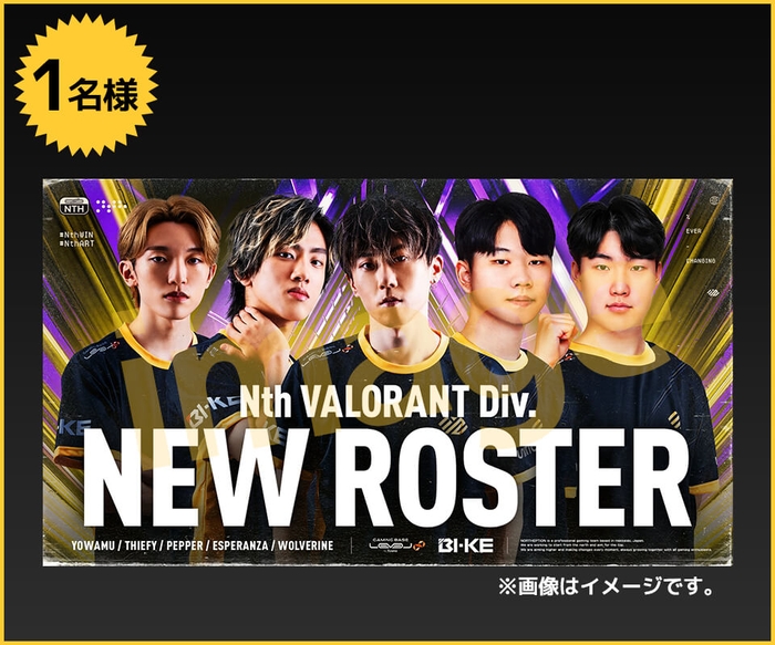 賞品:NORTHEPTION VALORANT部門メンバーのオリジナルアクリルパネル(1名様)