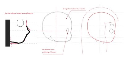 職人へ共有したフェイスラインの指示イメージ※画像はイメージです