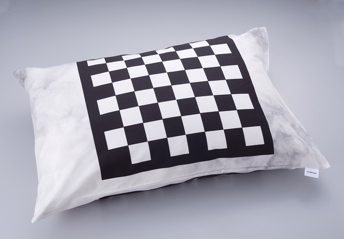 チェス柄ピロケース裏面